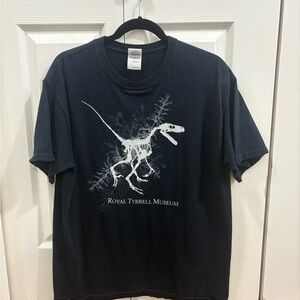 Black Dinosaur Skeleton T-Shirt